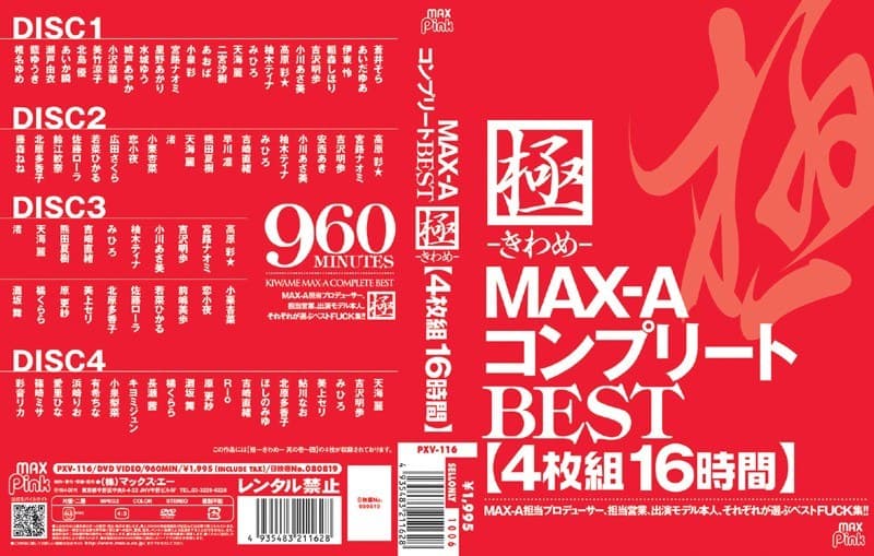 恋小夜 極-きわめ- MAX-AコンプリートBEST 16時間 パッケージ画像