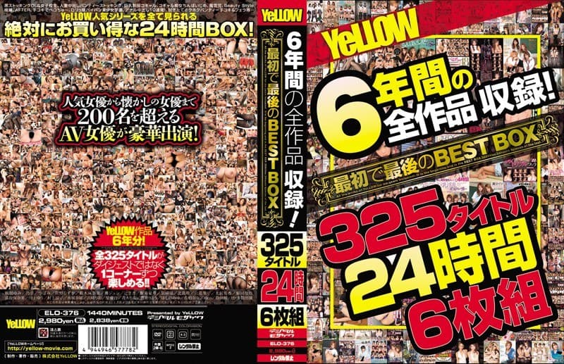 RION（二宮沙羅） YeLLOW 6年間の全作品収録！最初で最後のBEST BOX 325タイトル24時間 パッケージ画像